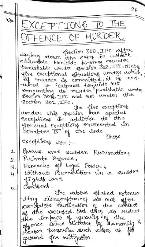 Exception of murder - 26 EXCEPTIONS TO THE OFFENCE OF MURDER Section ...