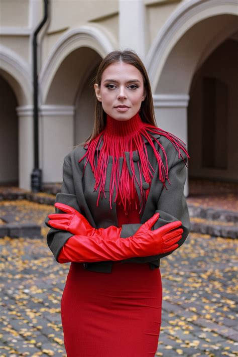 Stylish Detachable Collar: Unique Handmade Red Choker With Fringe and ...