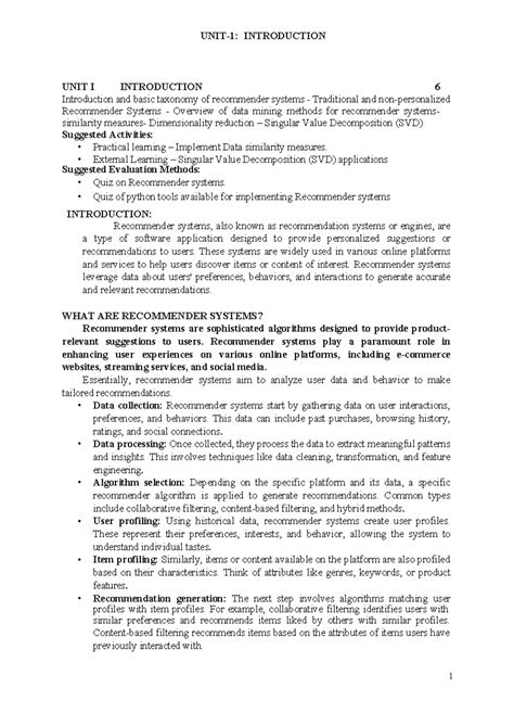 Unit I Introduction - RS - UNIT I INTRODUCTION 6 Introduction and basic ...