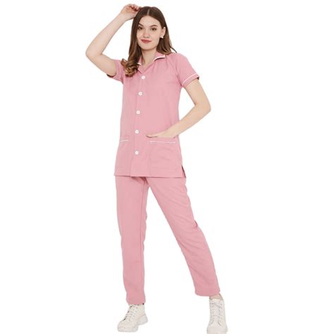 Powder Pink Nurse Set | Apron & Pant Hospital Uniform | Uwears