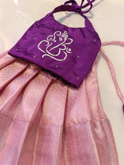 2025-Ganesh chathurthi Collections - Purple Top & Baby Pink Pattu Pava ...
