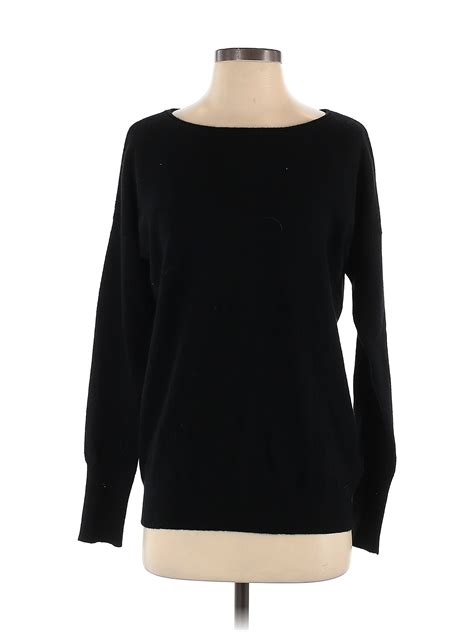 Banana Republic 100% Cashmere Black Cashmere Pullover Sweater Size S ...