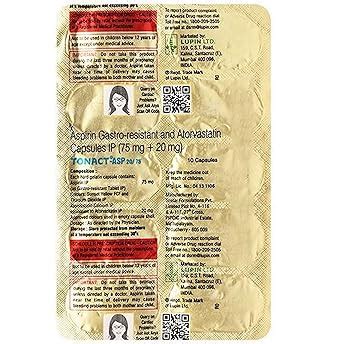 Tonact-ASP 20/75 - Strip of 10 Capsules : Amazon.in: Health & Personal Care