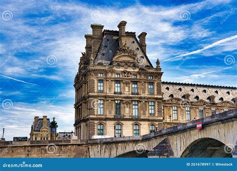 Ancient Tuileries Palace by the Pont Alexandre III Deck Arch Bridge in ...