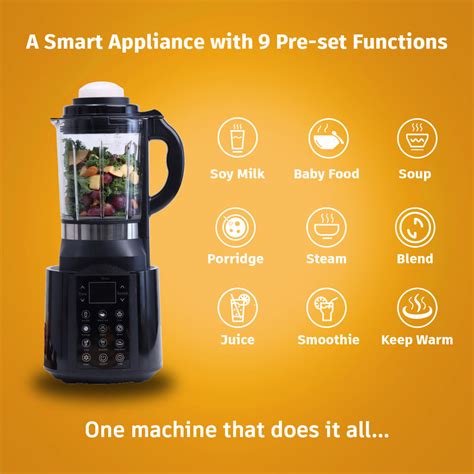 Wonderchef Nutri Cook Heater Blender 1250W - Black – Infinia Home and ...