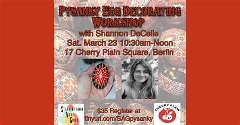 Stephentown Art Guild Pysanky Egg Decorating Workshop with Shannon ...