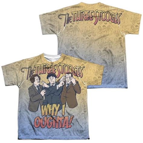 Three Stooges Men's Why I Oughta Sublimation T-shirt White - Walmart.com