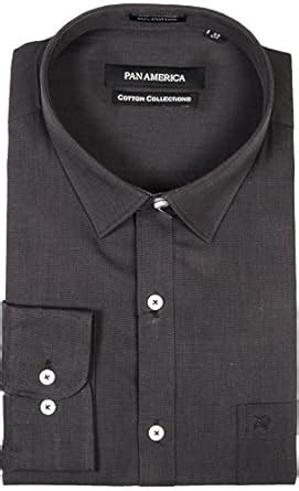 PAN AMERICA Men's Cotton Formal Shirt (ct890208kI6150056, Black Tint ...