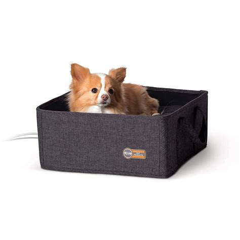 K&H PET PRODUCTS Thermo-Basket Indoor Heated Cat Bed, Foldable, Gray ...