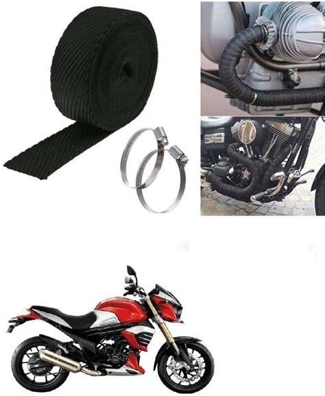 SRPHERE (3 Mtrs) Silencer Wrap Bike Exhaust Heat Shield for Mahindra ...