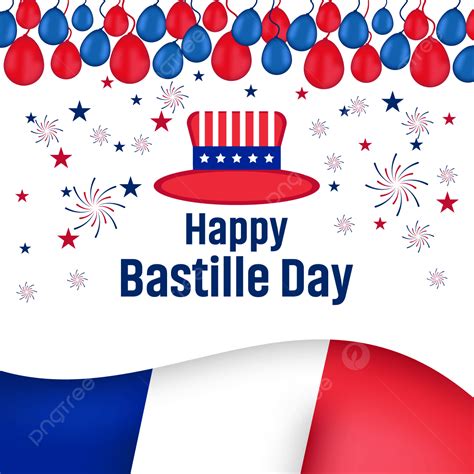 Happy Bastille Day Celebration Design With France Flag Vector ...