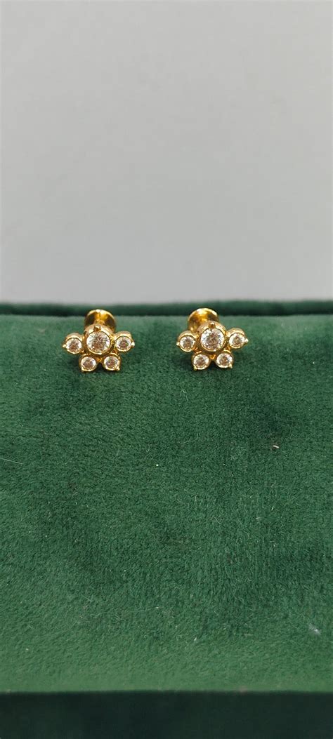 Pure panchaloham dimond look cute studs – Paanchajanya Jewels