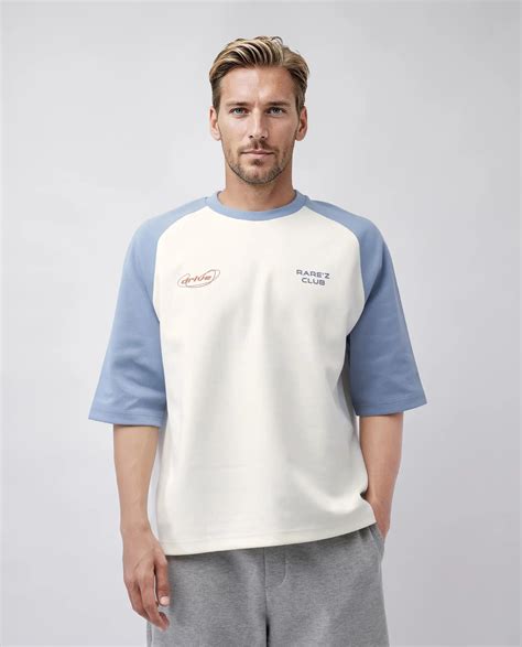 Rare Rabbit Men's Revalo Blue Cotton Blend Graphic Print Oversized Fit