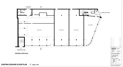 Architectural floor plan of an existing ground floor on Trafalgar ...