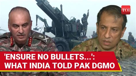 'If 1 Bullet Is Fired...': India DGMO 'Threatens' Pakistan On Hotline ...
