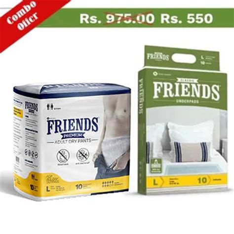 Buy FRIENDS PREMIUM ADULT DRY PANTS LARGE 10 PC PACK + CLASSIC ...