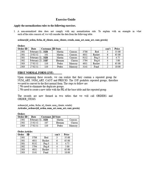 Database Normalization Exercises 的图像结果