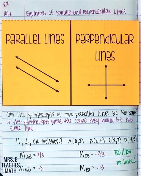 Image result for Parallel and Perpendicular Lines Math