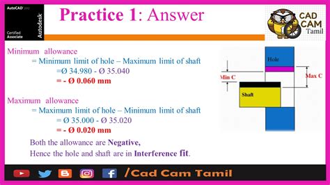 GD & T | Tamil | 11. Fit Calculation & Answer