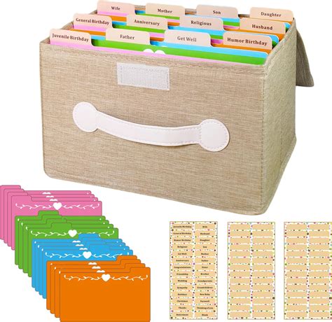 Amazon.com: PZRLit Greeting Card Organizer Box with 12 Removable ...
