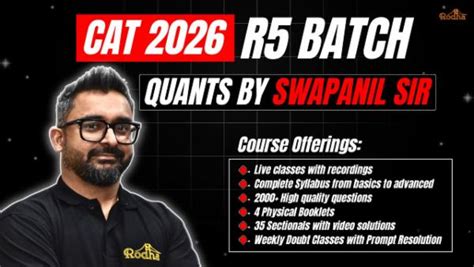 CAT 2026 | Batch - R5 | Zero to Zenith QUANTITATIVE APTITUDE by ...