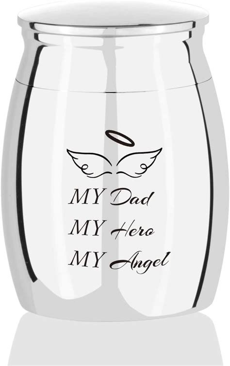 Stainless Steel Angel Wings Engraved Cremation Urn For Ashes CREATCABIN ...