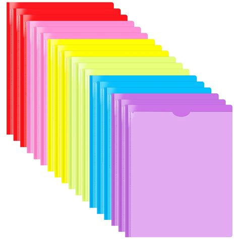 Buy JISUSU Heavy Duty Plastic Folder with Clear Front Pocket and 3 ...