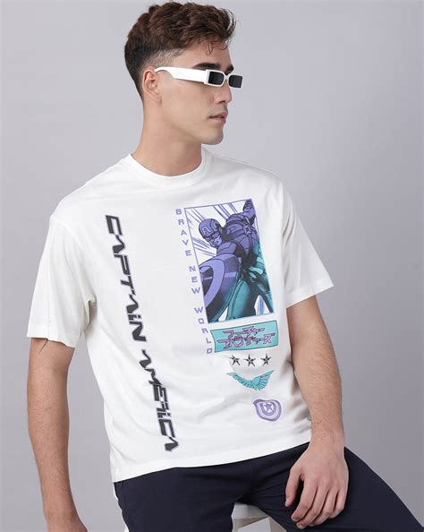 Captain America Printed Oversized Tshirt For Men – Free Authority