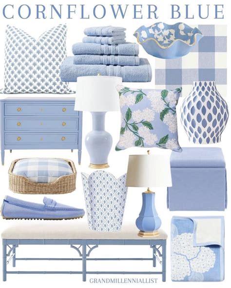 Cornflower Blue Bedroom Decor Collection