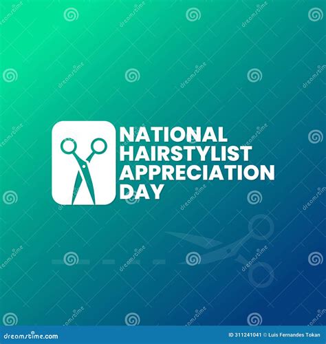National Hairstylist Appreciation Day, April Stock Vector ...
