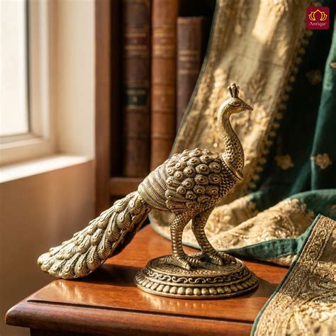 Brass Peacock Showpiece – 8 cm | Antique Finish | Handcrafted Decor fo ...