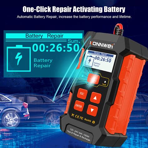 KONNWEI KW520 12V 24V Professional Car Battery Charger Repairer ...