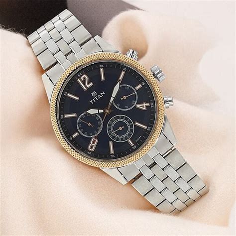 Buy Online Titan Men's Metropolitan Luxe: Multifunction blue Dial with ...