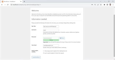 Local for Installing WordPress 的图像结果