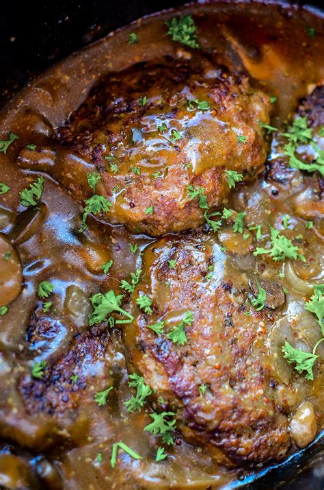 Slow Cooker Salisbury Steaks & Gravy! - My Incredible Recipes