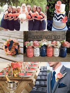 Blue And Coral Wedding Ideas by Weddings By Color Shades Of Navy Blue Coral Wedding Blue And Coral Wedding Ideas