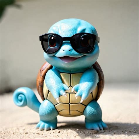 Squirtle Wearing Sunglasses | Stable Diffusion Online