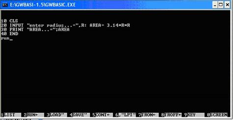 GW Basic Program 的图像结果