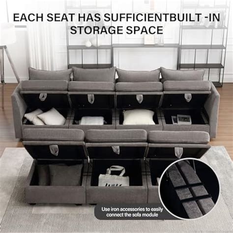 BOSMILLER Modular Sectional Sofa, Convertible U Shaped Sofa India | Ubuy