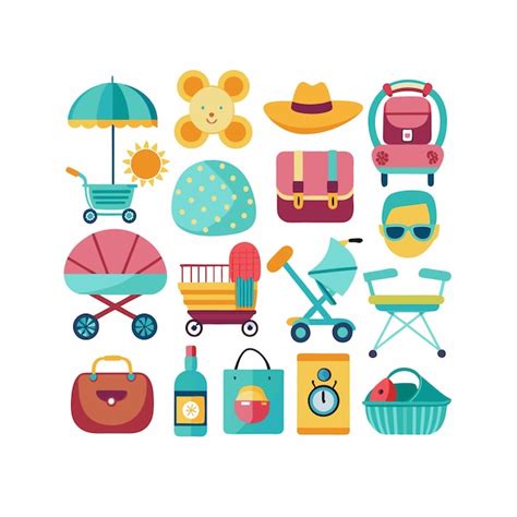 Realistic baby and kids icons set | Premium AI-generated vector