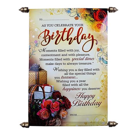 Saugat Traders Happy Birthday Scroll Card For Best Friend, Sister, Wife ...