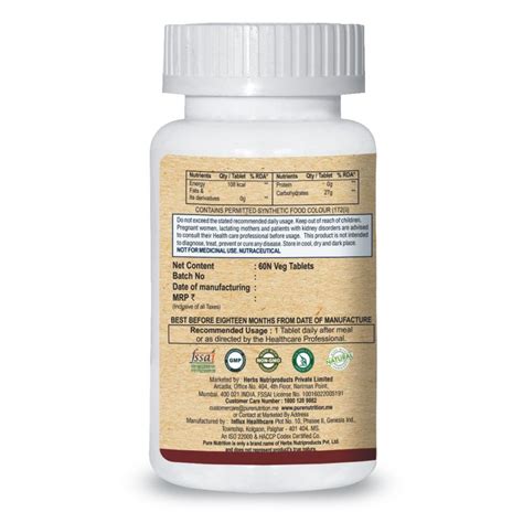 Pure Nutrition Women's MultiVitamin 1250 mg, 60 Tablets Price, Uses ...