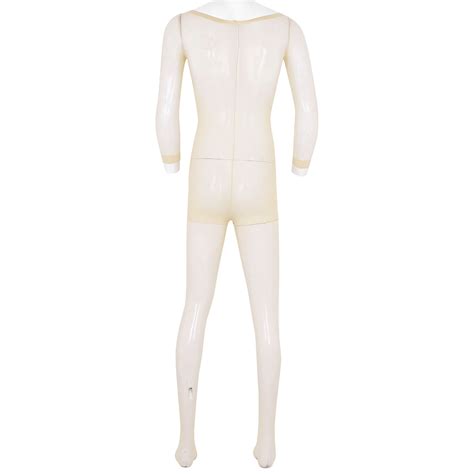 Mens Sexy Lingerie See Through Body Stocking Full Bodysuit Pantyhose ...