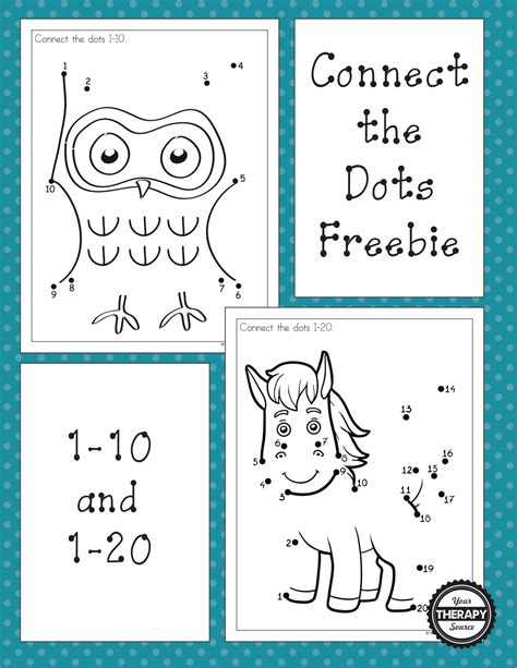 Dot to Dot 1-10 and 1-20 Freebies - Your Therapy Source