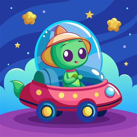 Alien Car Cartoon 的图像结果