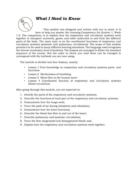 Image result for What I Need to Know Module