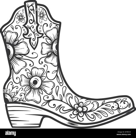 Cowboy Boot Outline