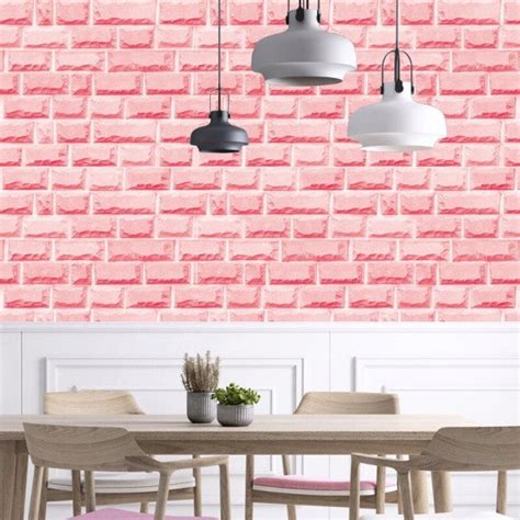 Jaamso royals Pink Brick self adhesive wallpaper – JAAMSO ROYALS