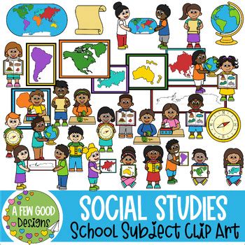 Social Studies School Subject Clip Art by A Few Good Designs by Shannon Few