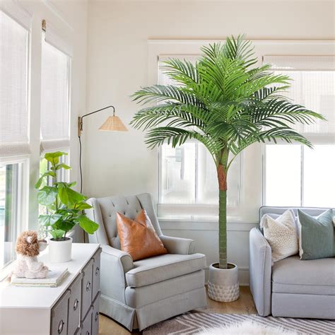 Amazon.com: FLOWORLD Palm Tree Artificial Tropical Plant 5FT Tall Faux ...
